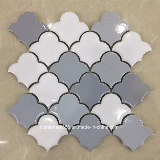 Colore bianco e grigio Bel design Mosaico in porcellana 300X300 mm di buona qualità